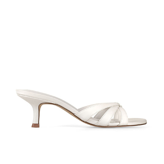 Madeline Mule Leather White