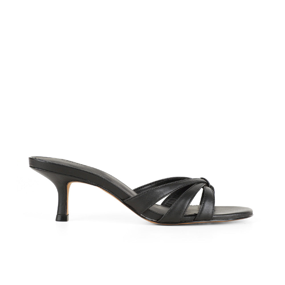 Madeline Mule Leather Black