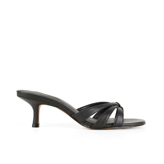Madeline Mule Leather Black