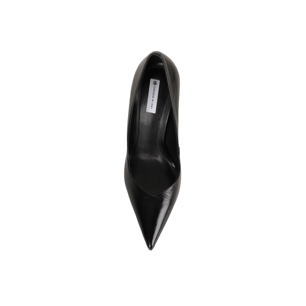 Samira Pump Black Leather, top view