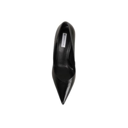 Samira Pump Black Leather, top view