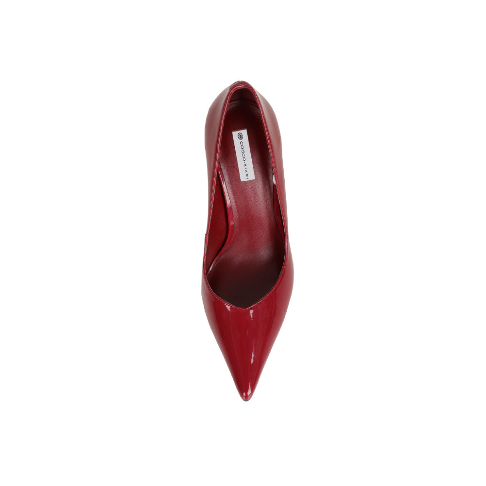 Samira Pump Red Leather, top view