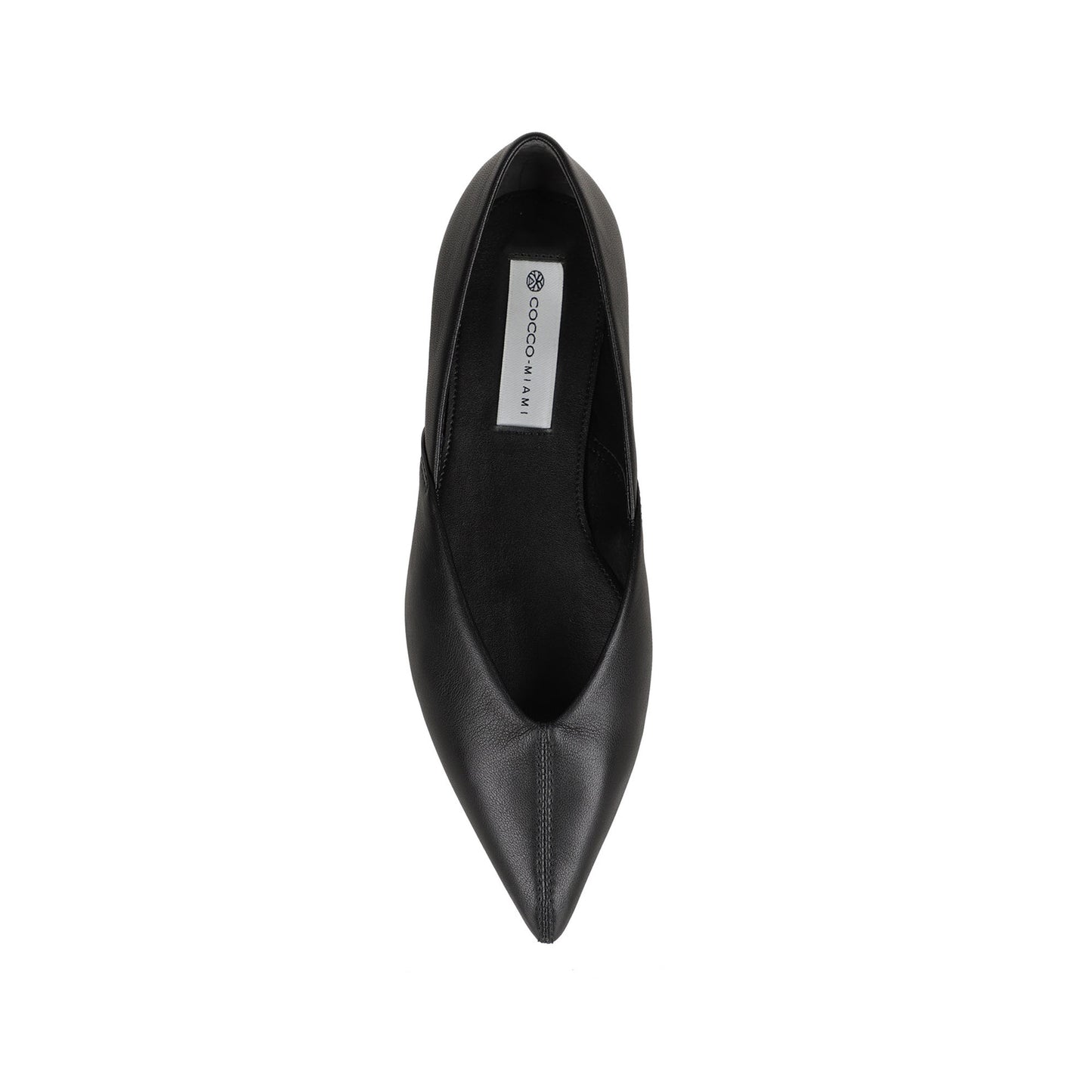 Viena Flat Black Leather