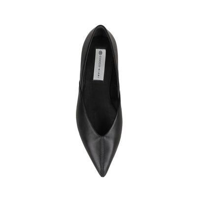 Viena Flat Black Leather