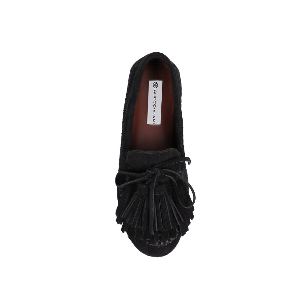 Femme Loafer Black Leather, top view