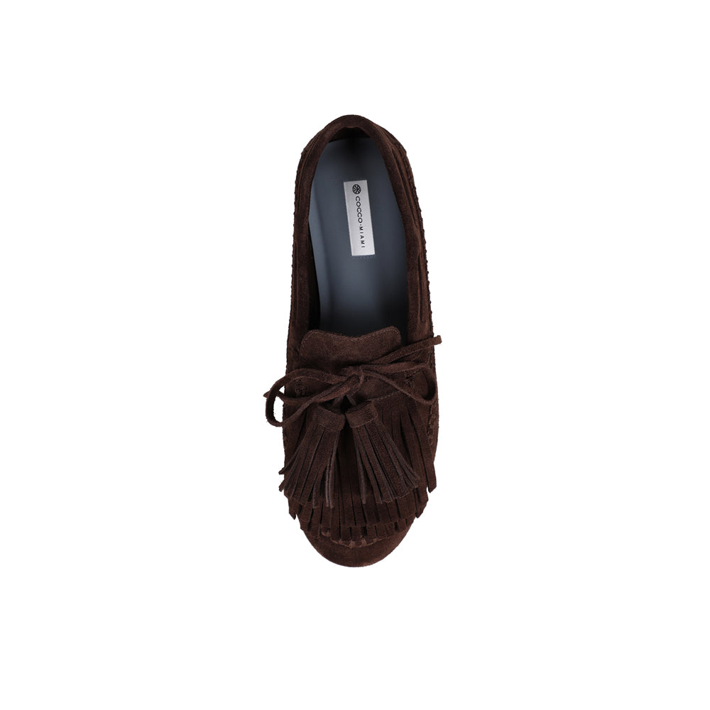 Femme Loafer Brown Leather, top view