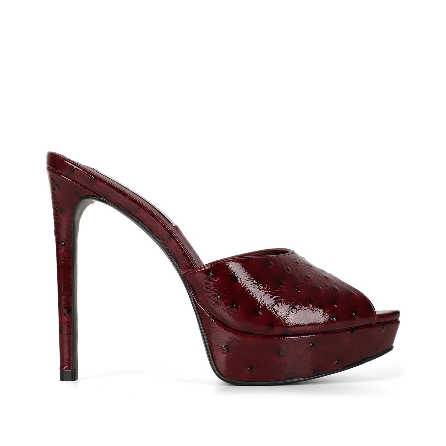 Vega Platform Mule Cherry Leather