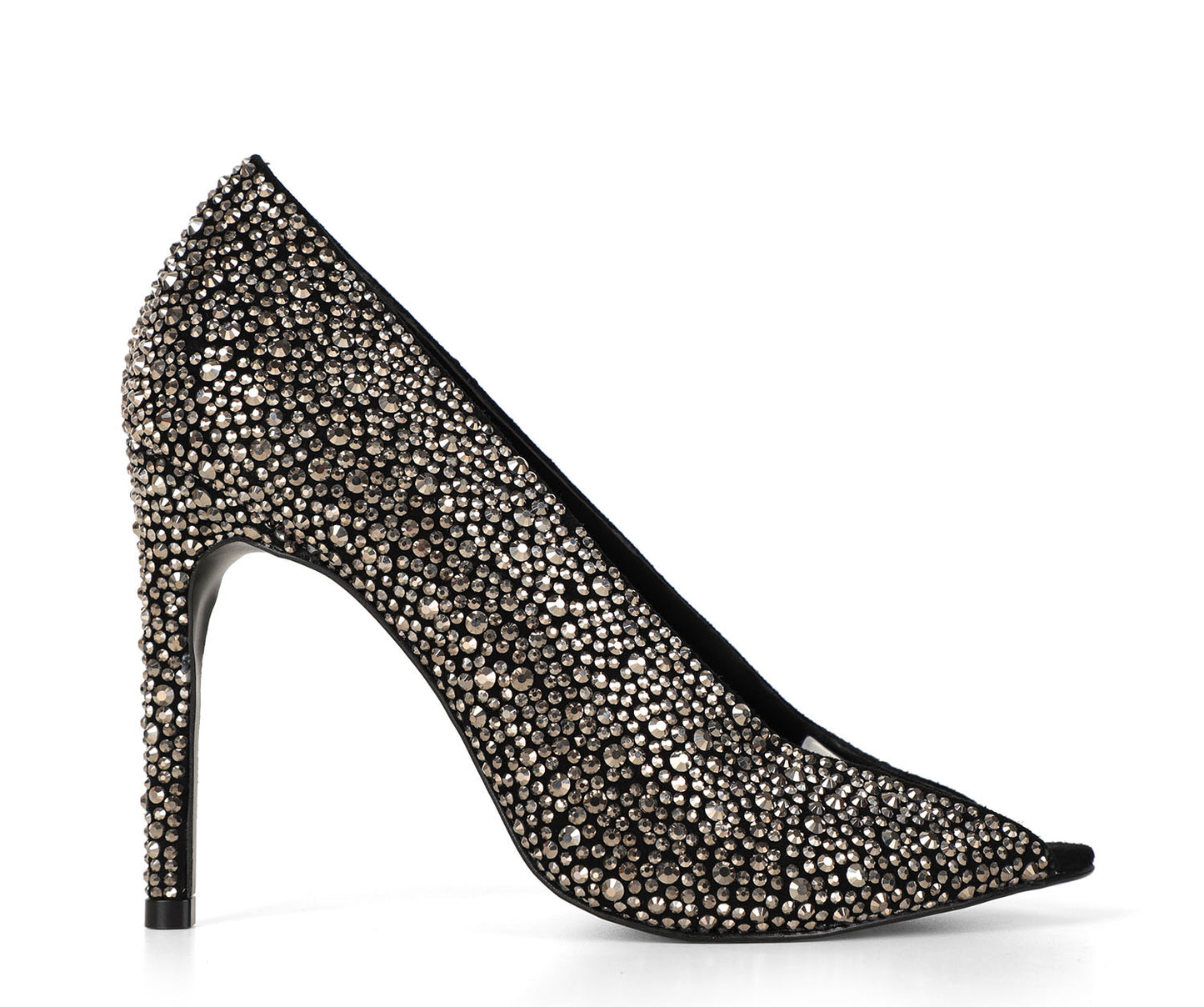Raven Pump Black Crystal Leather