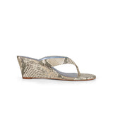 Gianna Platform Sandal Snake Leather