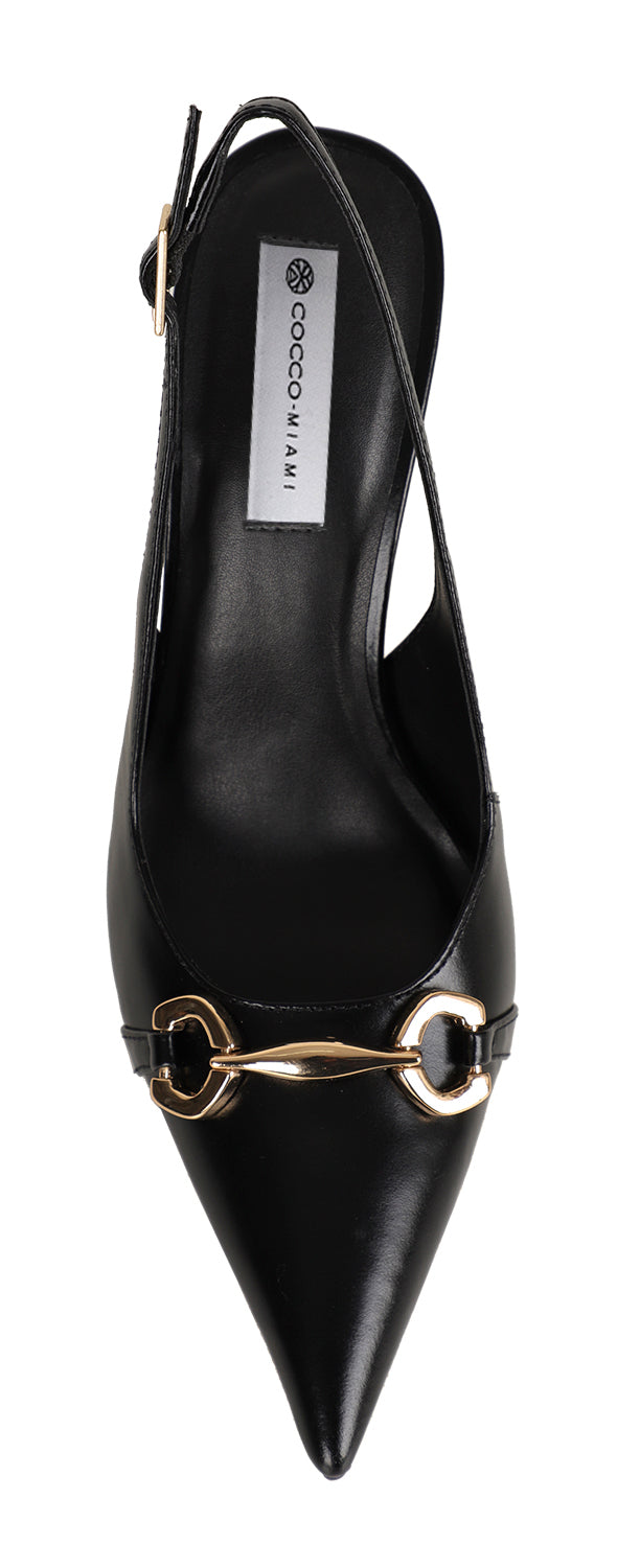 Elaine Pump Black Leather