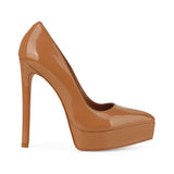 Giulia Platform Pumps Almond