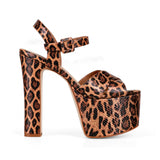 Zoe Platform Sandal Leopard
