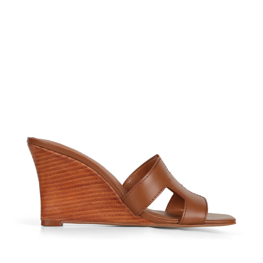 Abby Mule Cognac Nappa Leather