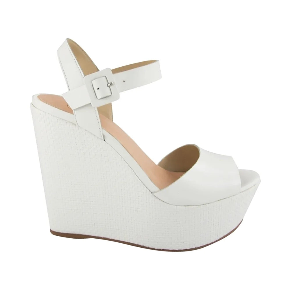 Beth Platform Leather White