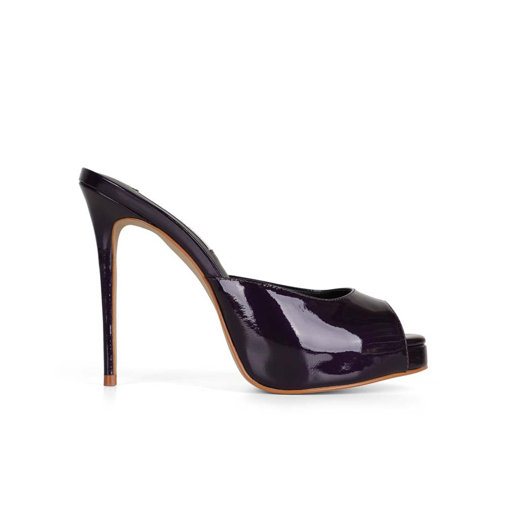 Cassi Platform Purple Leather
