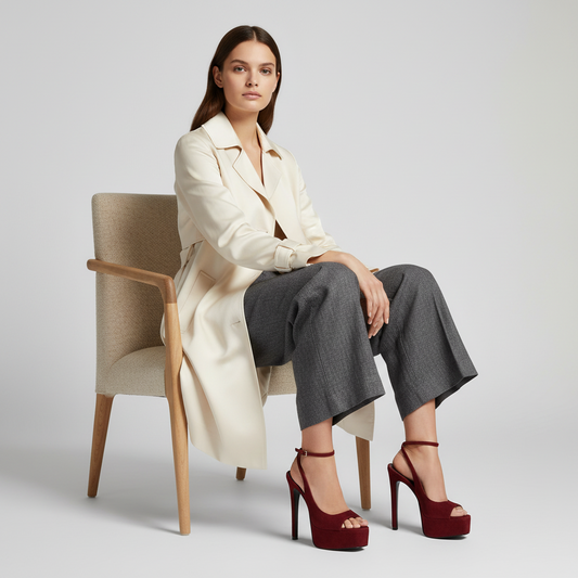 Lavyna Platform Cherry Suede