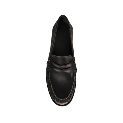 Martina Loafer Black Distressed Leather – view 3