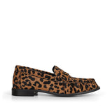 Mocasín Martina de piel con pelo leopardo