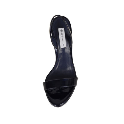Pamela Platform Sandal Navy Patent Leather, view 3