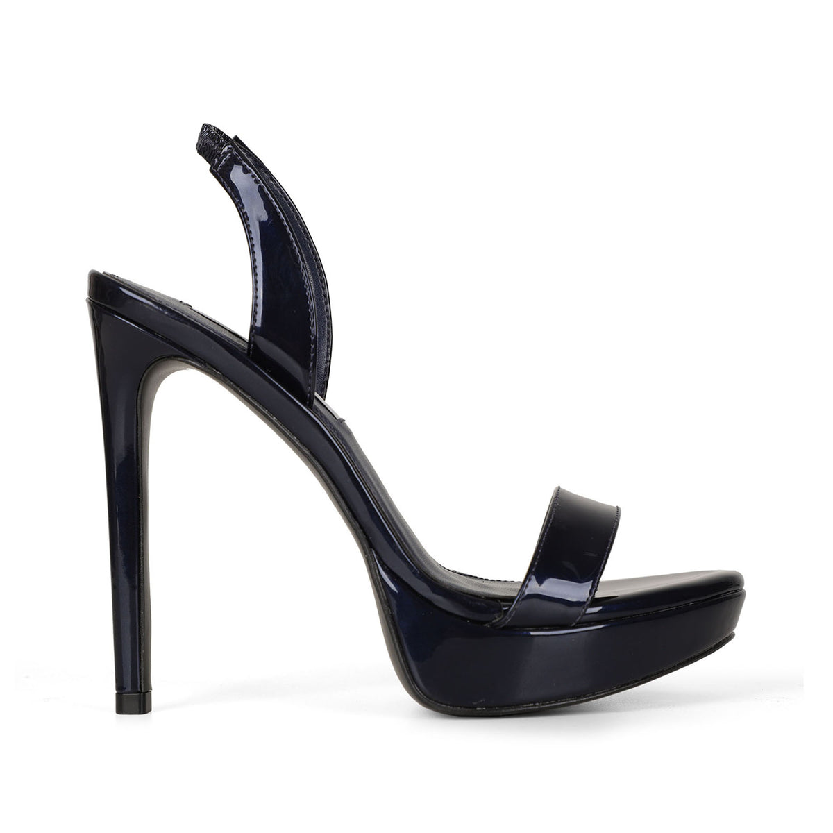 Pamela Platform Sandal Navy Patent Leather
