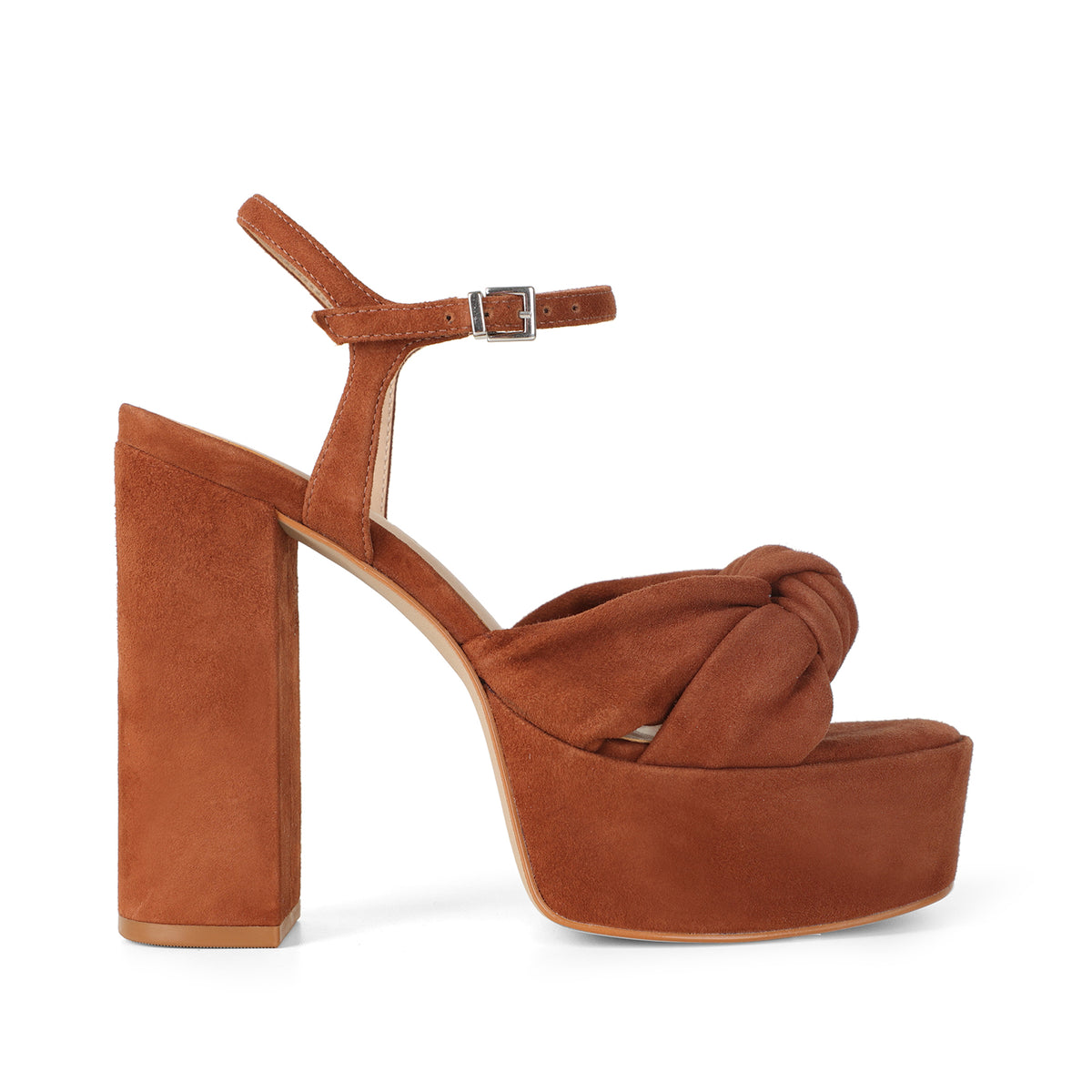 Whitney Platform Brown Suede