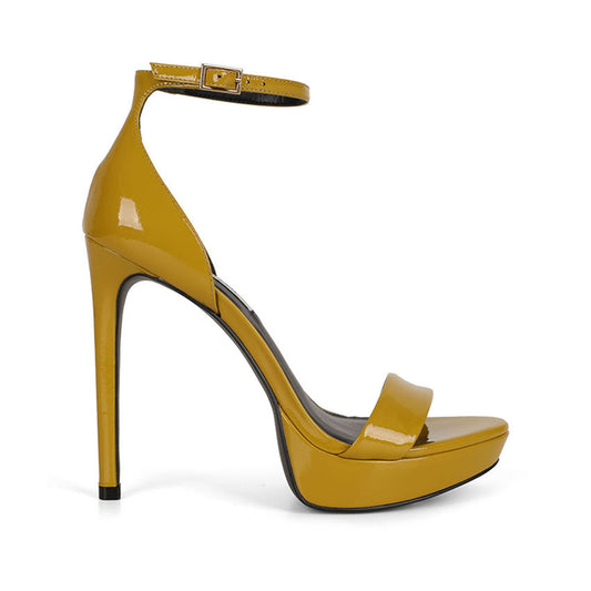 Zira Platform Sandal Yellow Patent Leather